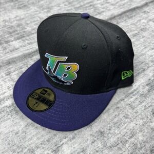 New Era Tampa Bay Devil Ray's MLB Cooperstown Collection Fitted Hat 7 3/8 Wool